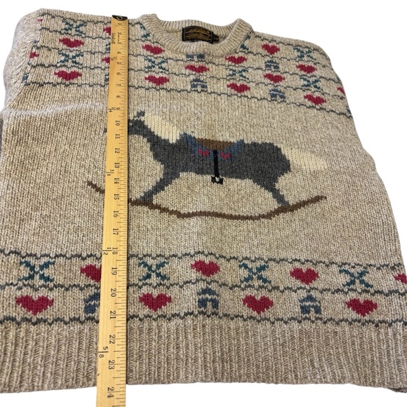 Vintage Eddie Bauer Marled Wool Blend Rocking Horse Sweater Women’s Size Large - Picture 11 of 11